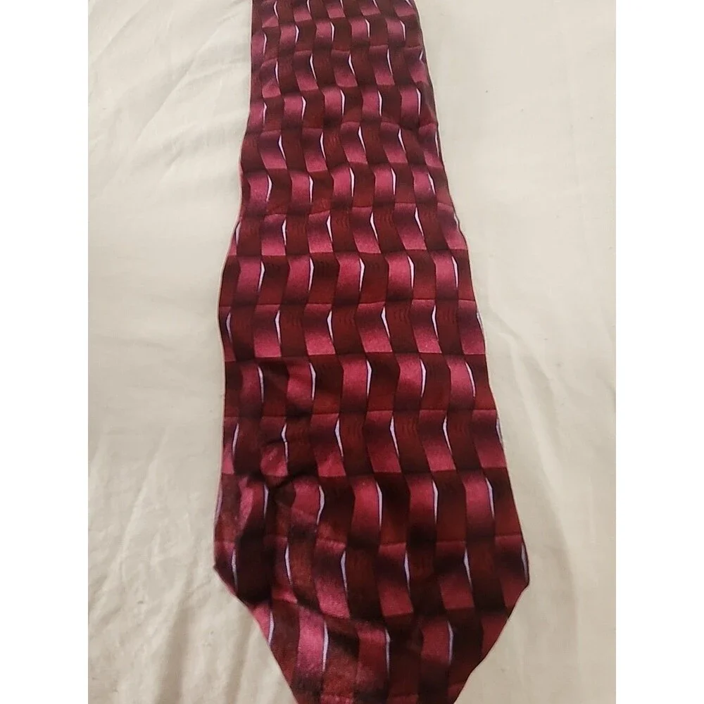 GD Grateful Dead Silk Tie Red And Blue Abstract Design
